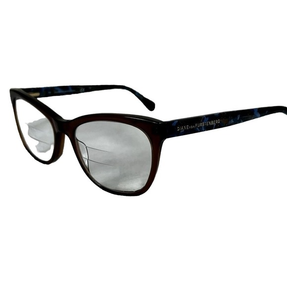 Diane Von Furstenberg Eyeglasses Frames DVF5093 210 Blue Tortoise 52-18-135 - Picture 1 of 14